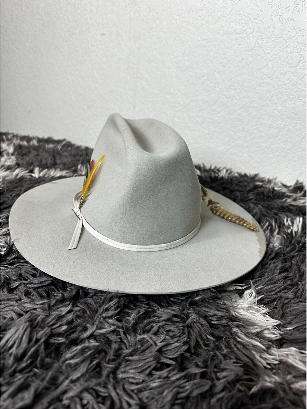 Vintage John Stetson Western Wear Rancher 5X Beaver Felt Cowboy Hat Size 7 1/4